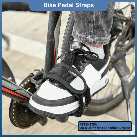 Adjustable Bike Pedal Straps For Universal Fit With Reflective Strips Toe Clips And Straps Tape For Outdoor Cycling And Fixed Gear Must Have Bike Accessories securing a shoe on a pedal