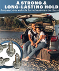 Heavy Duty Stainless Steel License Plate Screws Rustproof Bolts Fit Plastic Nylon Inserts For Domestic Iron And Import Rigs four pack with couple relaxing in SUV.