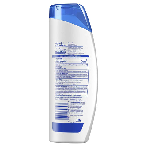 Top Tier Charcoal Anti Dandruff Shampoo With Zinc Pyrithione To Deep Clean Scalp And Crush Flake Formation Paraben Free 12.8 Oz back label