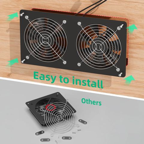 Solar Powered Exhaust Vent Fan For Shed And Coop 350 CFM High Airflow With Dual Waterproof Fans Outdoor Ventilation For Chicken Coop Greenhouse And Dog House Cooling