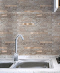 Transform Your Space Fast With These Super Simple Peel And Stick Backsplash Tiles Made From Tough Waterproof Pvc That Resist Heat And Stains Perfect For Kitchens Bathrooms And Fireplaces Ten Sheets Cover Almost Ten Square Feet In A Stylish White Marble on kitchen wall above sink