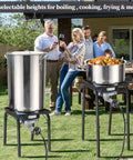 Beast 200000 BTU Propane Burner Outdoor Stove with High Pressure Output and Adjustable Height used for backyard cooking