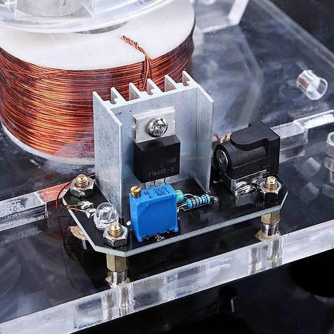 24V Perpetual Motion Simulator With Low Noise Brushless Motor And High Speed Electromagnetic Drive For Teaching Hands On Physics Lab Kit That Feels Fun And Totally Educational, copper coil and acrylic base
