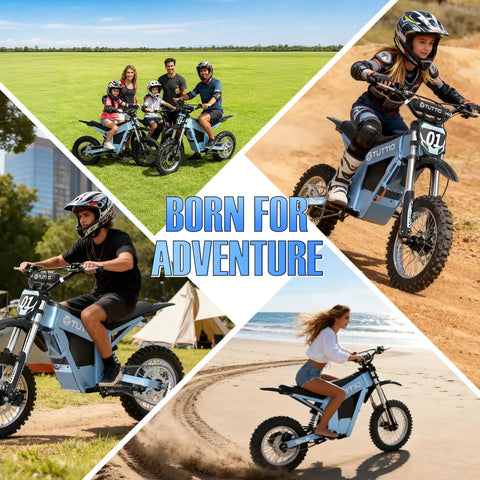 Kick Up Serious Dust With This Sick Dual Electric Dirt Bike Set Packing 48V 21Ah Battery And A Mean 3000W Peak Motor Built For Crushing Gravel Trails Every Single Weekend, showcasing diverse terrain use.