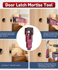 Rock Solid Door Hinge Jig Kit With Router Template And Mortise Chisel Guide For Latch Install Zero Sweat Setup for precise door latch mortising.