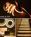 Tunable White COB LED Strip Light 2700K To 6500K 16.4 Ft 24V Dimmable UL Listed Dotless Tape for flexible lighting applications
