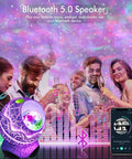 Star Projector Galaxy Night Light Dope Nebula Show With White Noise Music Player Bluetooth Speaker at a party with friends