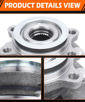 Front Wheel Hub And Bearing Assembly With ABS Direct Fit Replacement For Nissan Rogue 2008 2013 Rogue Select 2014 2015 And Sentra 2.5L 2007 2012 Five Lug Wheel Bearing Hub Front Left Or Right Easy Install, close-up view