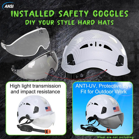 Top Tier White Carbon Fiber Look Hard Hat With Maximum Airflow Vents And Sturdy Six Point Suspension For Real Construction Pros Ansi Osha Certified Boss Level Support Beat The Heat On Every Grindy Shift