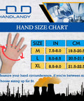 Hand size chart for Mens Work Gloves Touch Screen Utility Mechanic Gloves With Padded Knuckles And Palm
