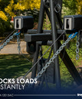 Dutton-Lainson StrongArm Sa12015ac Electric Trailer Winch 2700 Lb Capacity locks loads with heavy duty chain and cable mechanism.