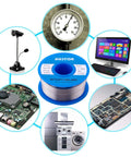 63-37 Tin Lead Rosin Core Solder Wire For Electrical Soldering with images of electronics and appliances in background