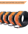Four rolls of 12/2 Low Voltage Landscape Wire 250 Ft For Outdoor Direct Burial Pure Copper 12 Gauge 2 Conductor Cable