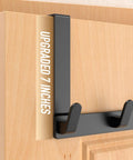 Over The Door Coat Rack And Hooks Heavy Duty Organizer For Winter Gear Fits Doors Up To One And Three Quarter Inches No Drill Easy Install Black L7U