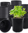 Value Pack Of 120 Pcs 1 Gallon Plastic Plant Nursery Pots With Drainage Holes Ideal For Seedlings Cuttings And Transplanting In Home Gardens