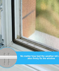 Tough As Nails 8 Pack Window Screen Plunger Latches In Solid Aluminum One Quarter By Two One Sixteenth Inch Retainer Pins securing mesh screen in window frame.