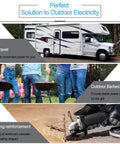 Heavy Duty 1500W Power Inverter Converts 12 Volt DC To 110 Volt AC featuring RV travel, outdoor barbecue, and cutting reinforcement.