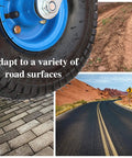 Hella Durable 4 Pack Heavy Duty Swivel Wheels Featuring Pneumatic Rubber Casters And Secure Lock Brakes for varied surfaces.