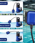Heavy Duty 1HP Submersible Water Pump Featuring A Badass 4000 GPH Output With A Rock Solid Thermoplastic Build and float switch.