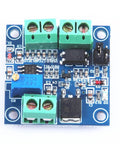PWM To Voltage Module Converts PWM To Analog 0 To 10 Volt Signal For PLCs And Industrial Control Panels, top view close-up.