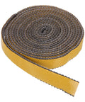 PATIKIL wood stove gasket roll 11/16 x 1/8 x 98 in, flat graphite fiberglass, self-adhesive, black with yellow backing