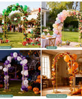 Heavy Duty Balloon Arch Stand 7.2Ft By 4.3Ft Metal Garden Arch Trellis for party decor in Christmas, Easter, Halloween, Harvest themes