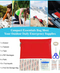 Roadside Car Emergency Kit With Jumper Cables Shovel First Aid Kit And Safety Tools All In One Auto Truck Vehicle Emergency Bag For Women Men Adults Ready For Any Breakdown Or Unexpected Auto Emergency with first aid supplies displayed