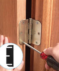 Installing 10 Pack 3.5 Inch Door Hinge Shims For Interior Doors Easy Gap Filler And Alignment Spacers To Fix Air Leaks Sticking Or Misaligned Doors