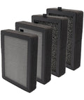 Four Pack Replacement Filter Set For LV H128 Air Purifier With 3 Stage Filtration System Activated Carbon Odor Control Pre Filter Included Black