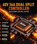 60V 36A dual split controller, power control system for Real Deal Dual Motor Electric Bike 6000W 52 MPH Heavy Duty Adult Ebike.