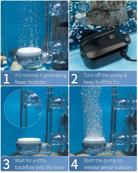 1 Inch Aquarium Air Stone Disc That Delivers Tiny Bubbles To Boost Oxygen In Small Fish Tanks, A Quiet, Consistent Bubbler Kit With Accessories Included, Pump And Tubing Not Included, Jetting 1.5 Liters Per Minute, 3/16 Inch ID Tubing, in aquarium