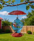 8 Inch Weather Guard Dome For Bird Feeder Red Protective Cover Shields Rain Snow Sun 20cm Diameter Fits Smaller Feeders