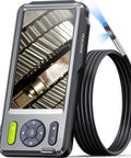 Dual Lens Inspection Camera With 5 Inch IPS Screen And LED Light Dope HD Borescope Endoscope showing metal gears on display