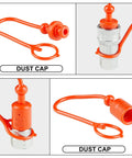 ANCIMOON 1/4'' ISO 5675 poppet hydraulic quick-connect coupler with orange dust cap