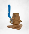 1 Inch Low Profile Bronze Ball Type Seacock With Full Flow 600 PSI Rating Durable C22000 Bronze Construction