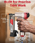 TopShelf Pneumatic Pin Nailer Combo Pack Delivers Ten Thousand Premium One Inch 23 Gauge Micro Nail Bursts Ideal For Seamless Trim Work And Weekend Shop Rat Hustle Projects, showing lightweight design and rubber tip.