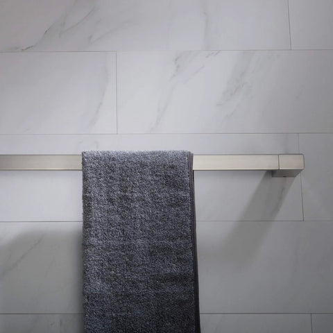 Heavy-Duty Solid Brass 24 Inch Bathroom Towel Bar In Brushed Nickel Finish Rust-Resistant And Long-Lasting Easy-Install Bath Hardware With Ample Space For Towels And A Lifetime Limited Warranty