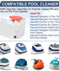 AXV408P Pool Gear Box Assembly For Navigator Pro Automatic Pool Cleaner with compatible models display