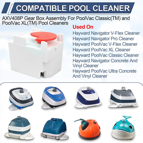 AXV408P Pool Gear Box Assembly For Navigator Pro Automatic Pool Cleaner with compatible models display
