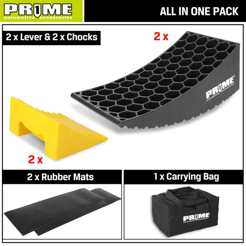 Heavy Duty RV Leveling Blocks With Anti Slip Mats And Wheel Chocks For Travel Trailers And Motorhomes Smooth Sailing Quick Setup, 2 levers, 2 chocks