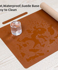 Large Pu Leather Desk Pad Blotter 36x17 Inch Waterproof Non Slip Writing Desktop Protector Mat For Home Office Brown