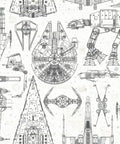 Star Wars Blueprint Peel And Stick Wallpaper For Walls That Is Removable And Repositionable No Mess Washable And Strippable Thick Durable Material With A Clean Blue Print Leaves No Sticky Residue