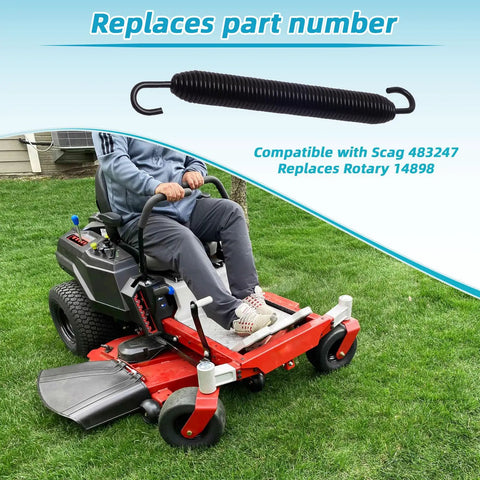 Right Hand Drive Deck Idler Spring For 48 To 52 Inch Zero Turn Mowers Replaces 483247 Fits Cheetah Tiger Cat Tiger Cub Wild Cat Decks