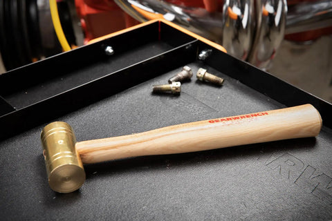 Brass Hammer With Hickory Handle 1 Lb Non Sparking Tool For Delicate Surfaces And Bushings Machined Flat Face For Even Strikes