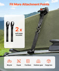 Two Pack Retractable Ratchet Straps 2 Inch By 10 Foot Tie Down Straps With S Hooks And Soft Loops attached to vehicle roof rack