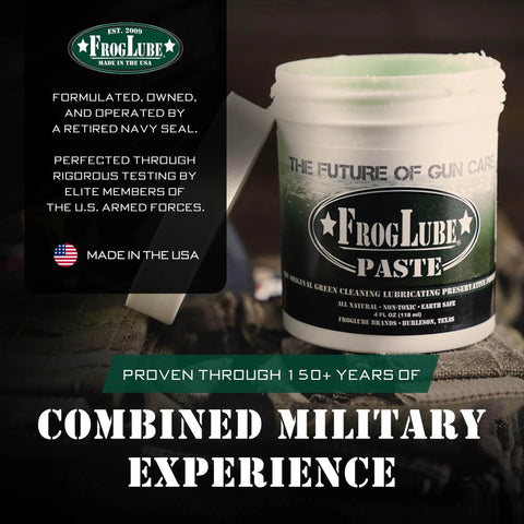 Heavy Duty Gun Lubricant Paste For Firearms With Metal Bonding Tech Non Toxic 4oz Rugged Gun Grease on military gear