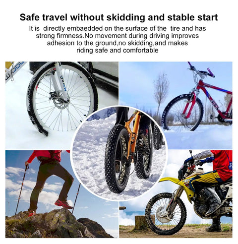 Heavy Duty Screw In Ice Traction Studs For Hunting Boots Snow Bikes Lawn Tractors And Atv Utv on tires for safe snow travel.