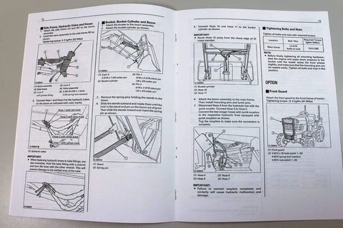 Open LA211 manual showing diagrams and instructions from Front Loader Model LA211 Operators Manual For DIY Farming And Heavy Equipment Care A Complete Factory OEM Reproduction Guide For Service Parts And Maintenance With Clear Step By Step Instructions.