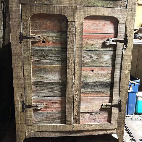 Rustic cabinet with Four Piece Six Inch T Shaped Flower Hinge With Slotted Bearing For Doors Cabinets And Wood Fence Decor Classic Hardware
