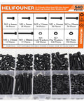540 Piece M3 Hex Socket Head Cap Screws Kit With Nuts Washers In Black 6mm 8mm 12mm 16mm 20mm 25mm 30mm Beefy Full Threaded 12.9 Grade Alloy Steel Hardware Set displayed in box